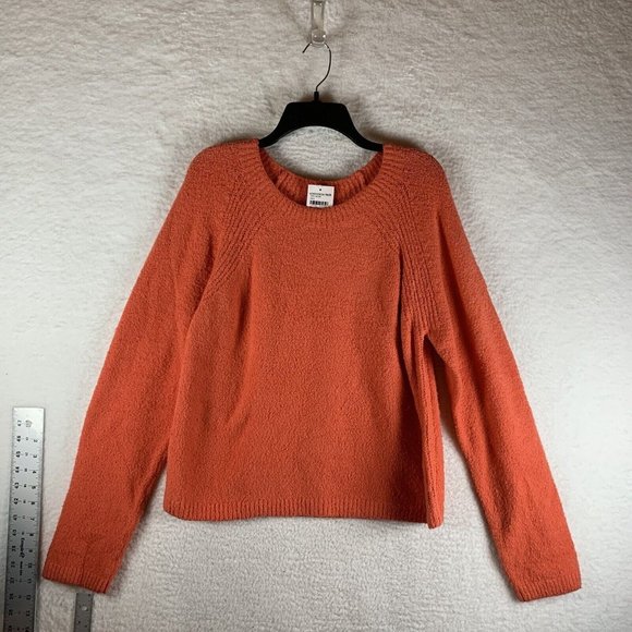 Eileen Fisher Orange Organic Cotton Cozy Sweater‎ Missing Size Tag (M) 8258 - Picture 1 of 7